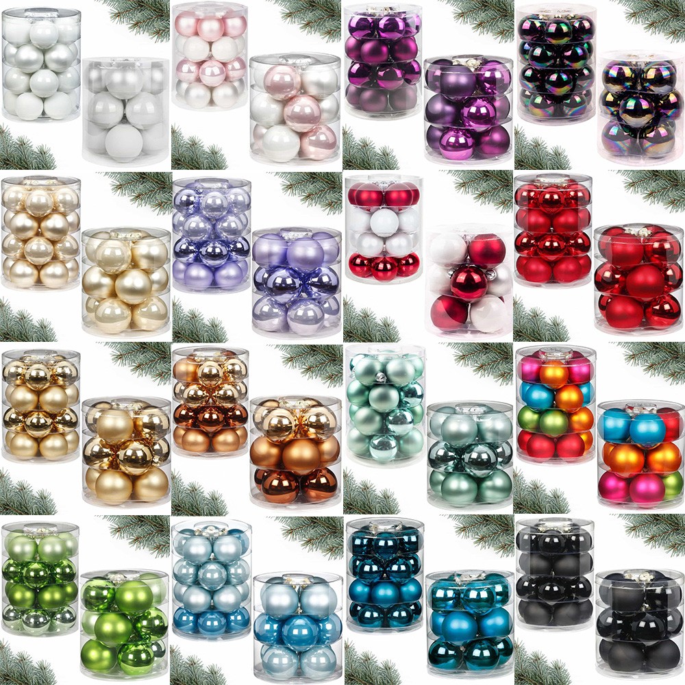 Weihnachtskugeln Set 20 Stk 6cm & 12 Stk 8cm