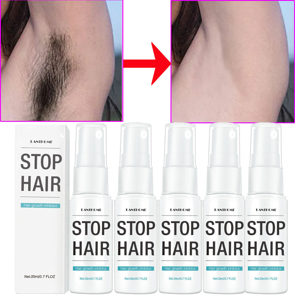 Permanent Hair Removal Spray Natural Painless Stop Hair Growth Inhibitor Remover