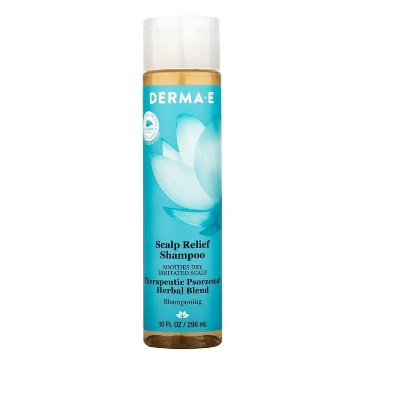 DERMA-E Scalp Relief Shampoo with Psorzema Herbal Blend – All Natural Scalp Trea