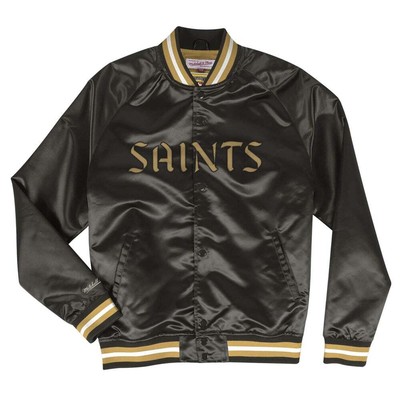 

Mitchell - Ness Легкая Атласная Куртка Мужские Пальто Куртки Верхняя Одежда STJKMG1801, Черный, Mitchell - Ness Lightweight Satin Jacket