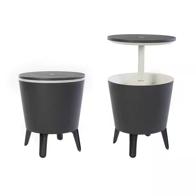 Keter Cool Bar Patio Cooler Table Outdoor Ice Bucket Cocktail Drink Table