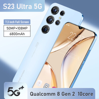 S23 Ultra 5G Smartphone 7.3'' 8GB+256GB Factory Unlocked Android 13 Mobile Phones