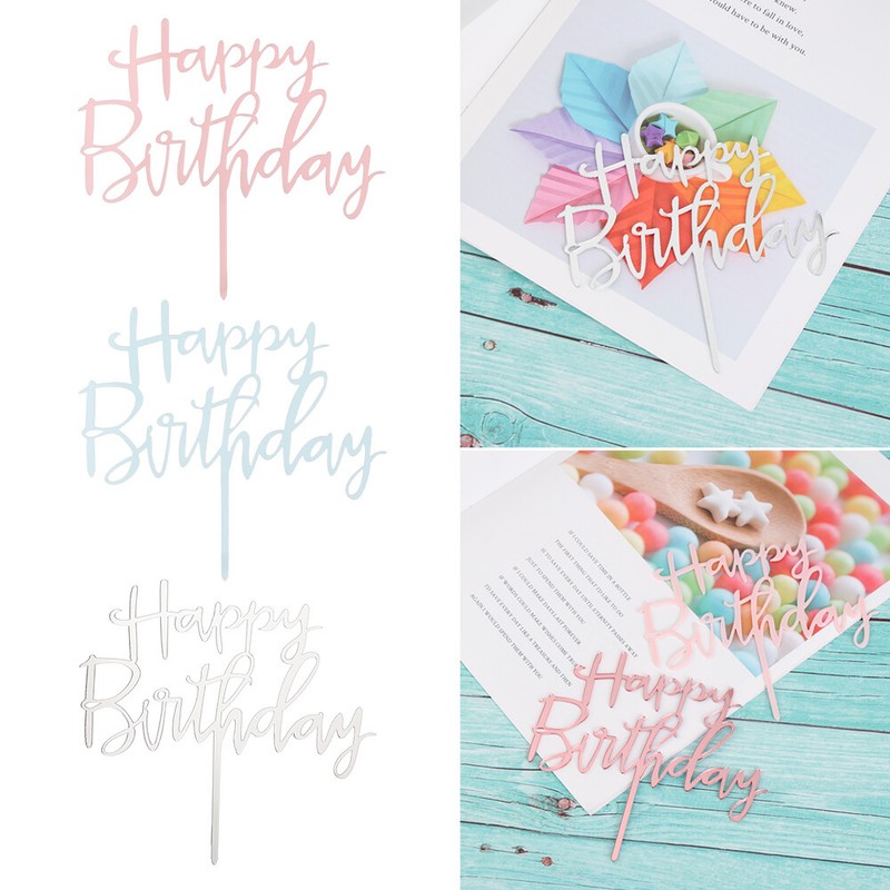 Wedding Decoration Party Supplies Acrylic Decor Happy Birthday