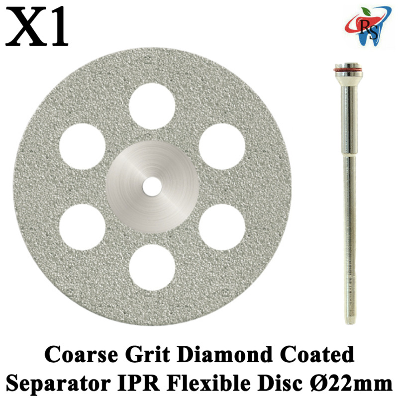 1pcs Coarse Double-sided Diamond Coated Grit Disc For Ipr Ø22mm With 6 Holes