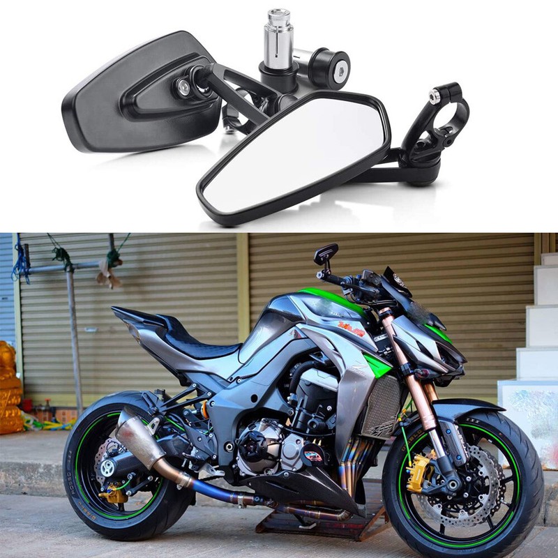 For Kawasaki Z1000 Z900 Motorcycle 7/8'' Bar End Rear View Side