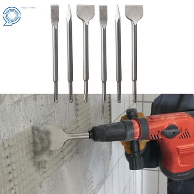 Includes Point Chisel + 20mm & 40mm Flat Chisel 6-Piece SDS Plus Chisel Set