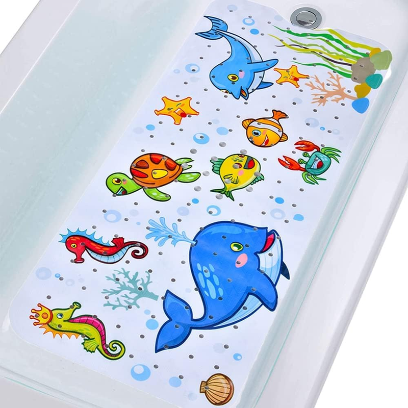 Baby Bath Mat for Tub Kids Non Slip Bathtub Mats Baby Extra Long 40X16 Inch Bath