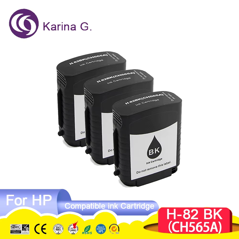 3X compatible for 82 82 CH565A Black ink Cartridge suit for Designjet /510/80
