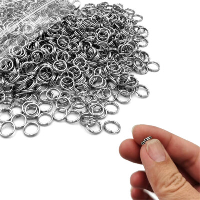 100pcs Split Rings Small Keyring Bulk Keychain Rings for Key Organization Circle