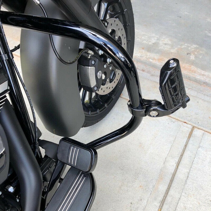 1 1/4"(32mm) Black Short Angled Adjustable Highway Foot Peg Mount Kit