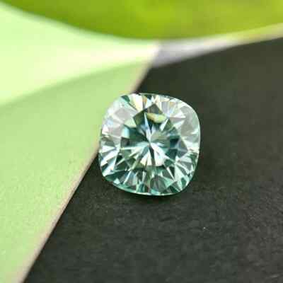 1 Ct Certified Natural Cushion Cut Green Diamond D Grade VVS1 + 1 Free Gift