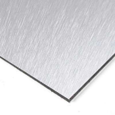 Aluminium Composite Panel Brushed Silver 12 in. x 24 in. x 1/4 in.
