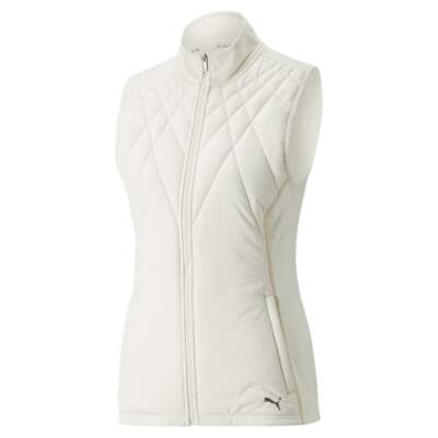 

Puma Cloudspun Wrmlbl Full Zip Running Vest Womens Size  Casual Athletic Outer, Белый, Puma Cloudspun Wrmlbl Full Zip Running Vest