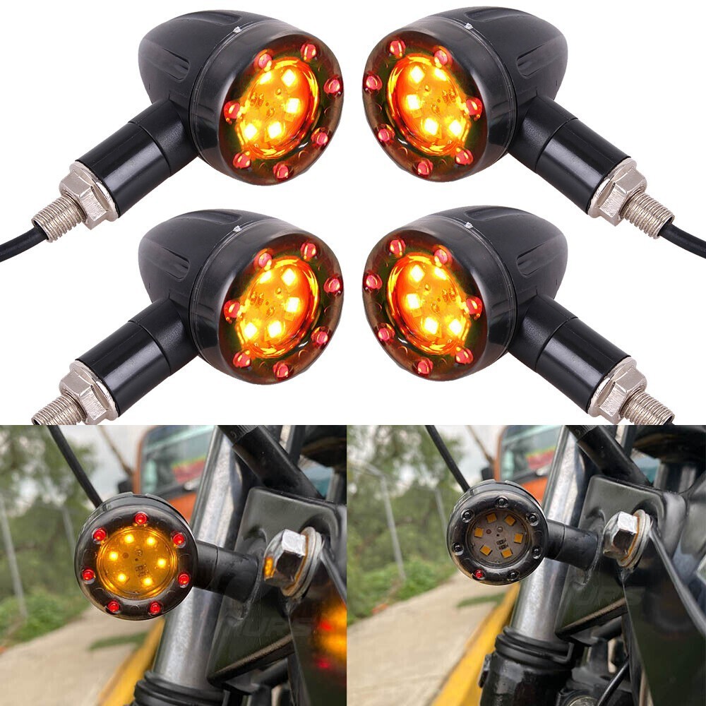 Motorcycle LED Brake Running Turn Signal Tail Light For Harley Cafe Racer Bobber