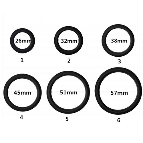 6 In1 Silicone Cock Ring Penis Erection Enhancer Stay Harder Sex Toys For Men US