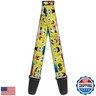 Buckle-Down Nickelodeon Guitar Strap, SpongeBob Expressions Stripe Blue, 2 Inches Wide