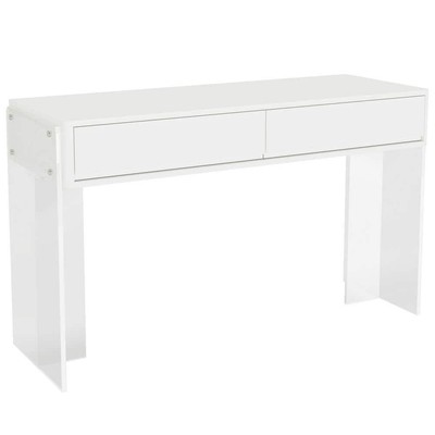 TRIBESIGNS WAY TO ORIGIN Computer Desk 38.2'' 2-Storage Drawers Acrylic Wood