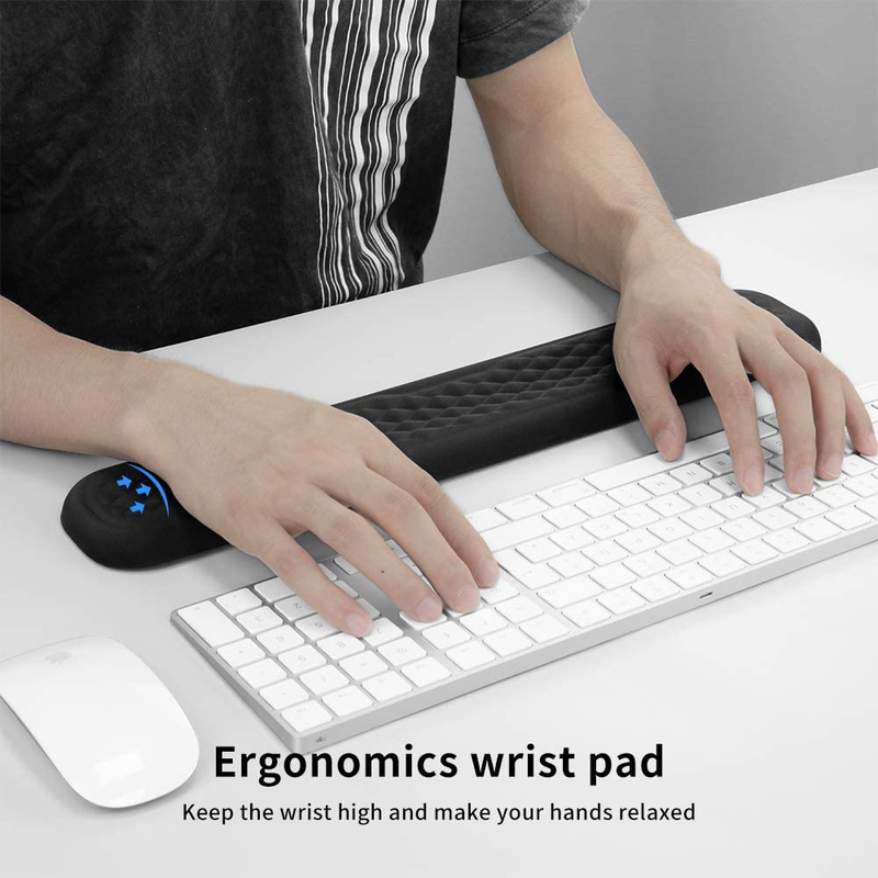Keyboard Wrist Rest Pad Padded Memory Foam Hand Rest Support for Office, Compute