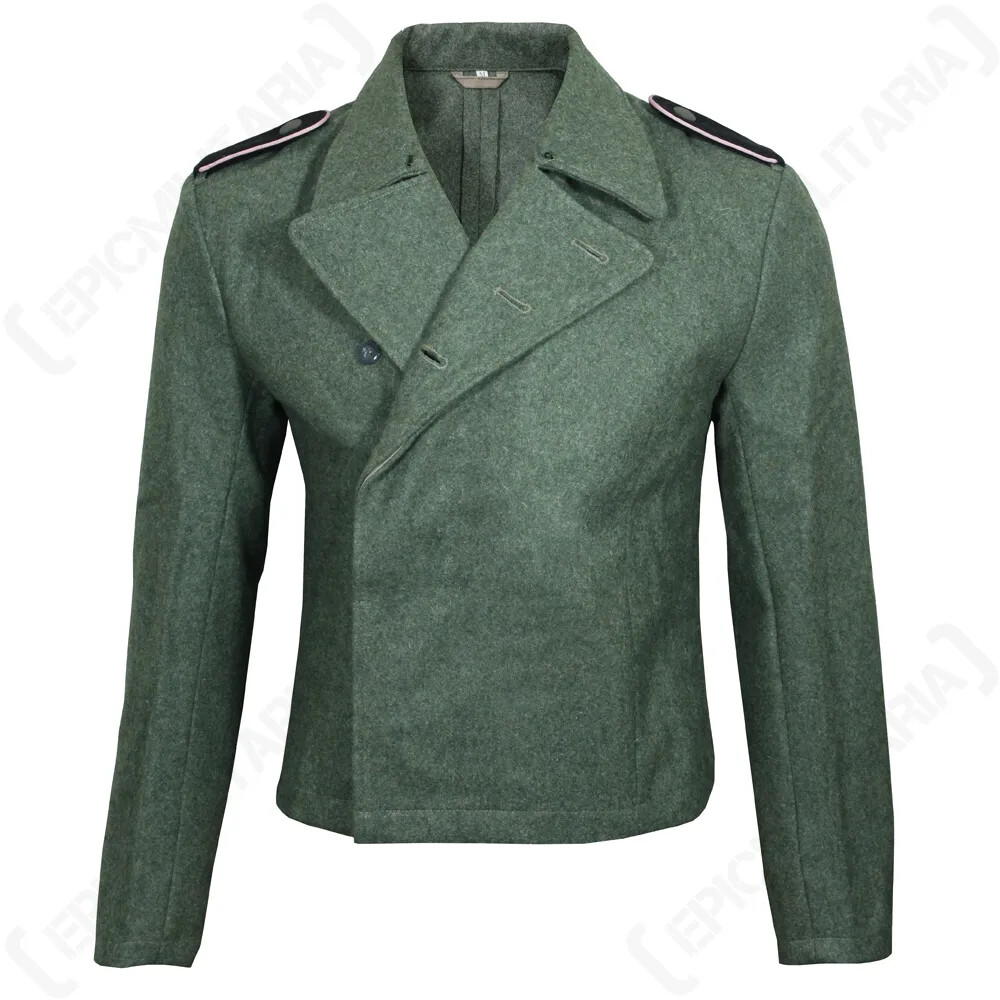 Pre-owned 100% German Army Elite Field Grey Panzer Tunic - Ww2 Repro Uniform Jacket In Green