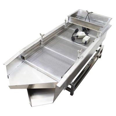 Straight Vibrating Sieve Screen Shaker Upper Layer: 4mm Lower Layer: 1mm 80wx2