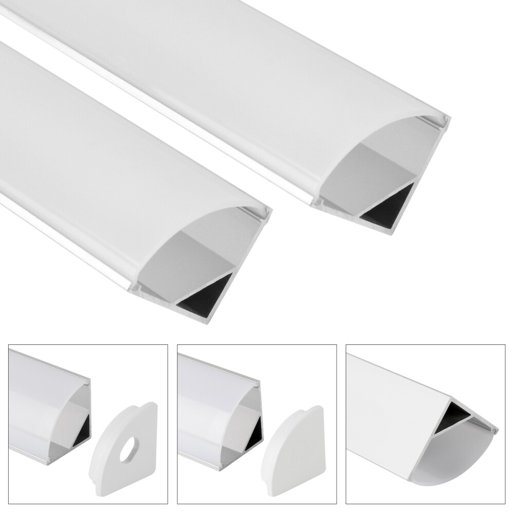 20×1m LED Perfil Aluminio Carril Barra Perfil Para Tira LED Anodizado