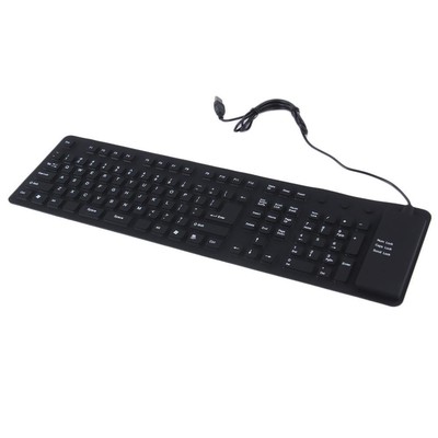 109 Keys Waterproof Portable Soft Flexible Silicone Keyboard