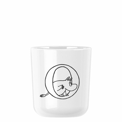 Rig-Tig cup Moomin ABC - O, cup with letter, plastic, white, 200 ml