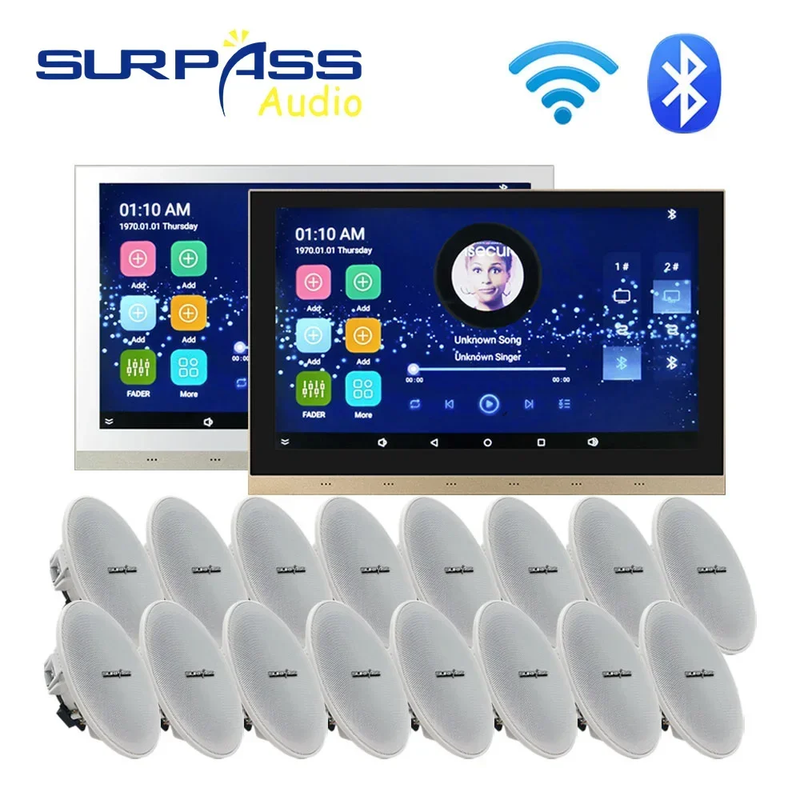 Touch Screen WiFi Wall Amplifier Android Bluetooth HiFi Stereo Background Music