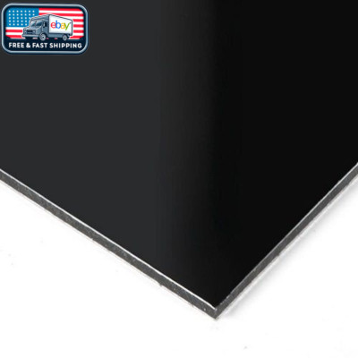 Aluminum Composite Panel, 12X36, 1/8 Thick, Black, Stain