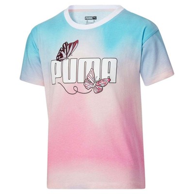 Puma Butterfly Pack Jersey Fashion Graphic Tie Dye Футболка с круглым вырезом и короткими рукавами