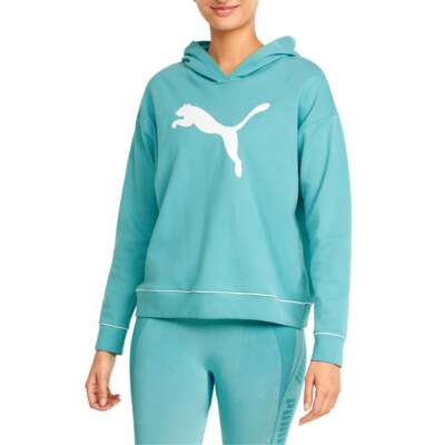

Puma Modern Sports Pullover Hoodie Женская синяя повседневная верхняя одежда 84710461, Синий