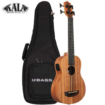 NEW Kala U-BASS NOMAD Mahogany Acoustic Electric Bass Ukulele with Padded Bag