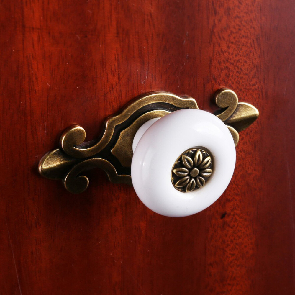 2pcs Door Knobs Durable Retro Decorative Creative Cupboard Knobs