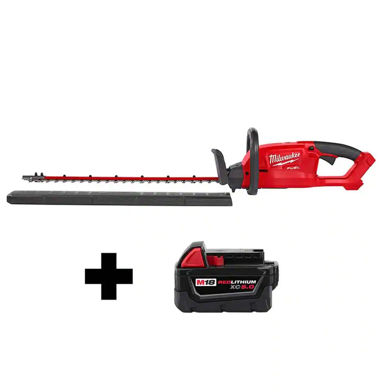 18-Volt Cordless Hedge Trimmer 5.0Ah Battery All Metal Gear Case 24 inch Blade