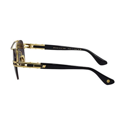 Pre-owned Dita Alkamx Dt Dts100 A-01 Yellow Gold/silver Metal Sunglasses Grey Gradient In Gray