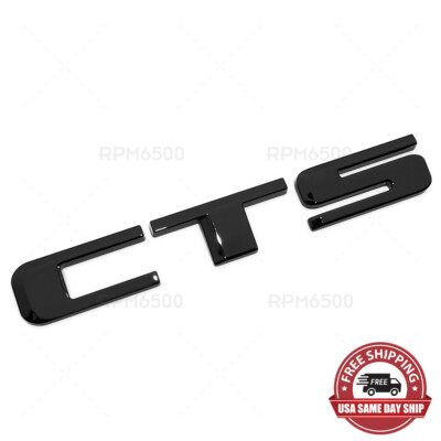 For Cadillac CTS V Rear Trunk Decklid Letter Badge Emblem Nameplate Sport Black