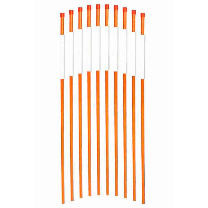 48 In. Driveway Markers 1/4 In. Dia Driveway Poles Snow Markers Snow Stakes, Ora