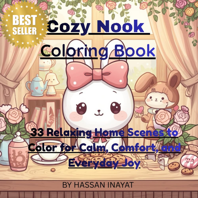 Cozy Nook Coloring Book: 33 Relaxing Home Scenes to Color for Calm, Comfort & Ev