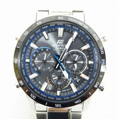 Pre-owned Casio Edifice Radio Solar Eqw-t650db-1ajf Men\\\'s Watch Silver Japan Import