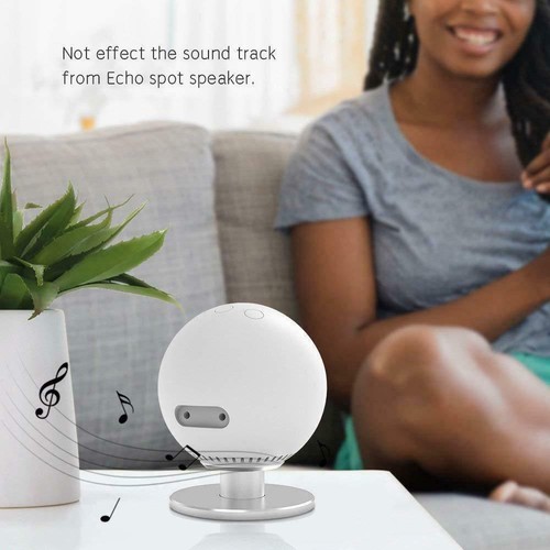For Echo Spot Smart Speaker 360°Magnetic Adjustable Rotation Bracket Base Stand