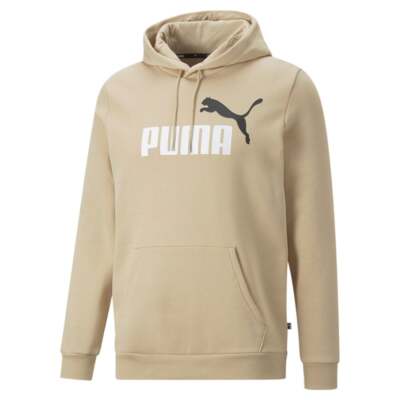 

Puma Essentials Logo Pullover Hoodie Мужская бежевая повседневная спортивная верхняя одежда 84684, Бежевый, Puma Essentials Logo Pullover Hoodie