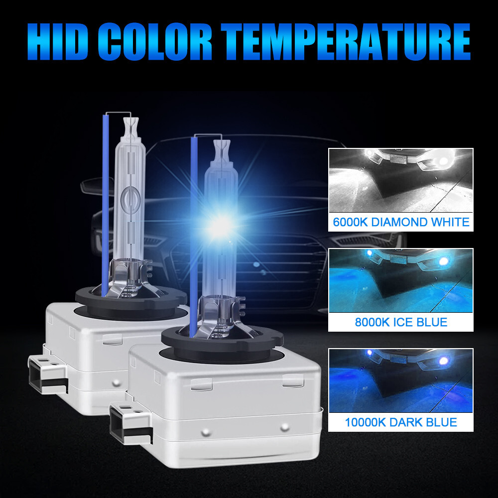 2x D1C D1R D1S 8000K Blue HID Xenon Headlight OEM Philips Replacement Bulb