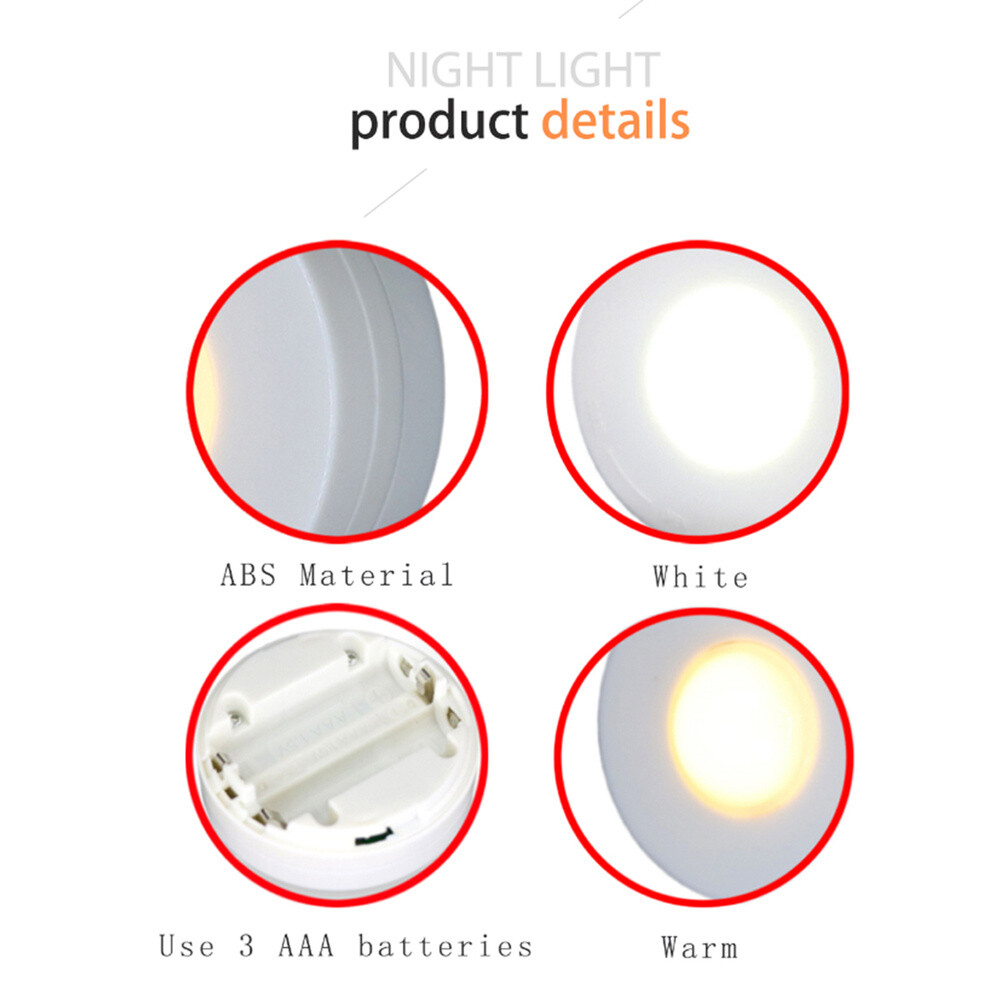 6stk LED Schrankleuchten Nachtlicht mit 2 Fernbedienung ...