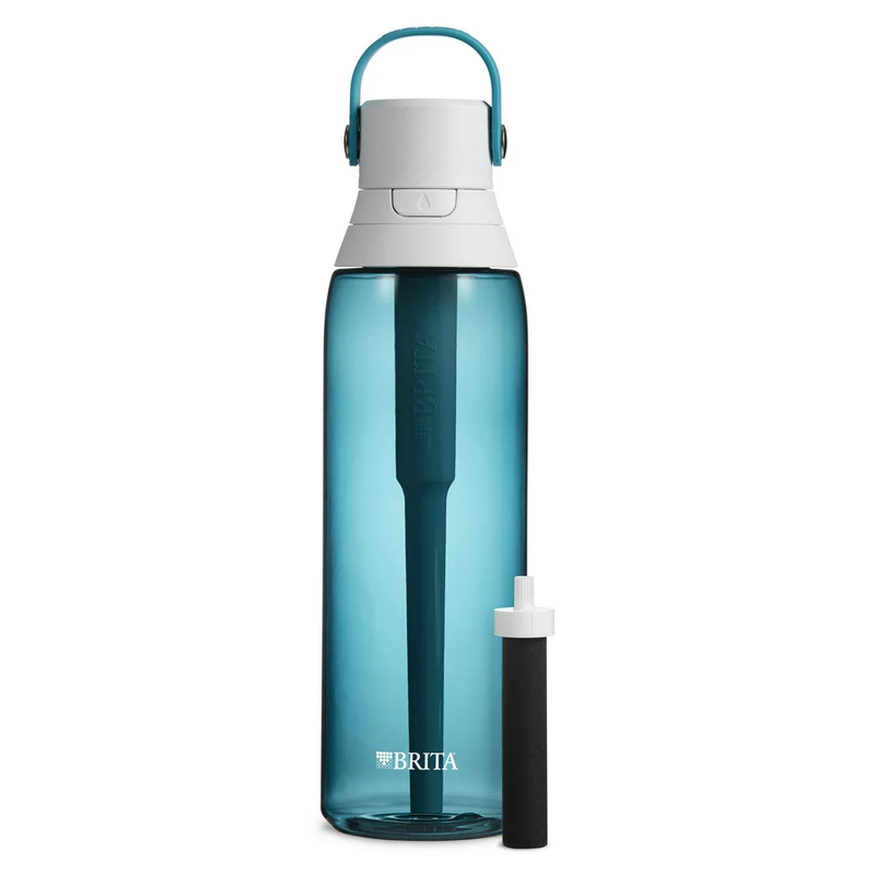 Brita Premium Leak Proof Filtered Water Bottle, Sea Glass, 26 oz