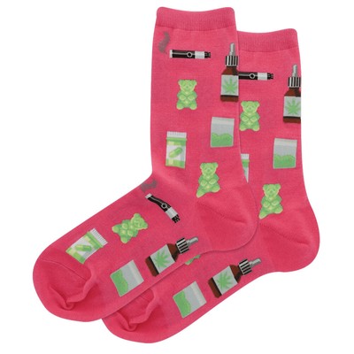 Женские носки Hotsox Get High Magenta Crew