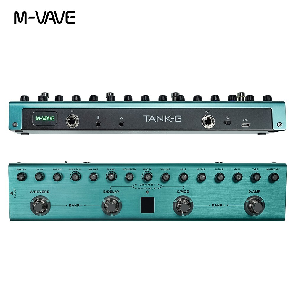 ギター Tank g effects pedal m wave M-VAVE TANK-G Multi Effects Guitar Pedal Built in