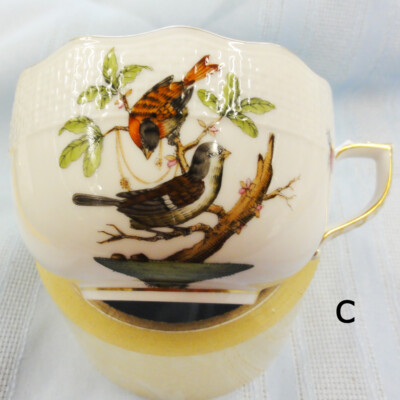 ROTHSCHILD BIRD by Herend Tea Cup Rochaille Shape NEW NEVER USED RO