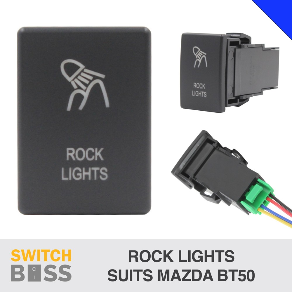ROCK LIGHTS - BLUE LED Push Switch Suit MAZDA BT50 BT-50 TF 2021+ 3rd GEN 12v