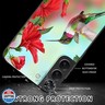 MSEAANBK Compatible with Samsung Galaxy S22 Case, Hummingbird Hibiscus Flower Aesthetic Pattern Design, Full Body Protection Shockproof Cover Case for Samsung Galaxy S22 5G 6.1