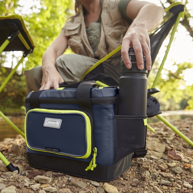 16 Cans Soft Cooler for Work, Portable, Travel, Camping - Blue